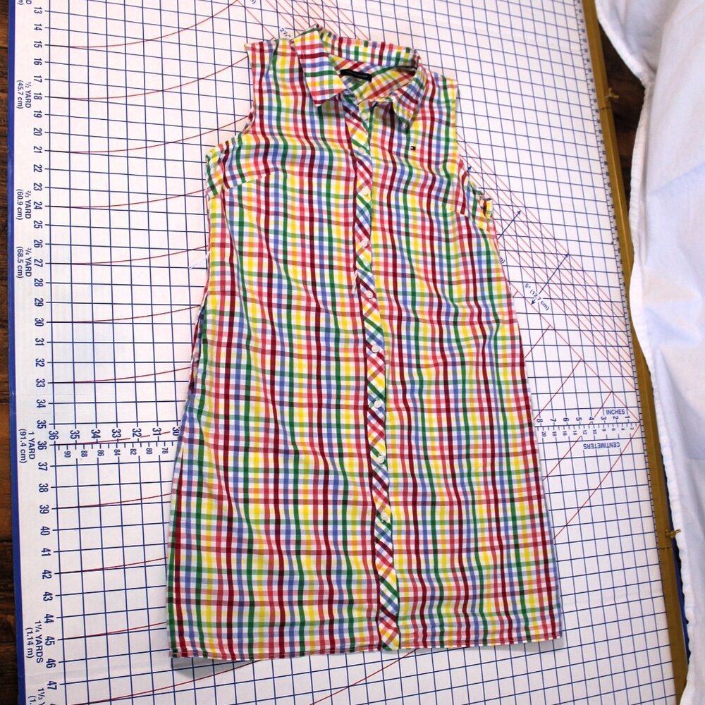 Tommy Hilfiger Sleeveless Cotton Gingham Shirtwaist Dress Size 10 - Picture 4 of 10